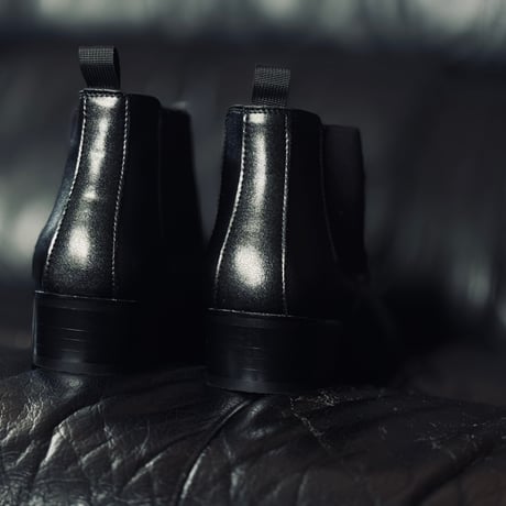 【factory sample】side gore leather heeel boots 26.5-27
