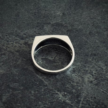 "atelier sample" sterling silver 925 signet ring "square” 14号
