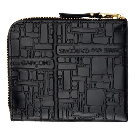 新品 comme des garcons ”logo design” leather wallet