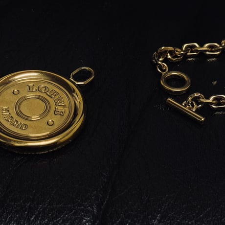loewe silver anagram logo charm bracelet