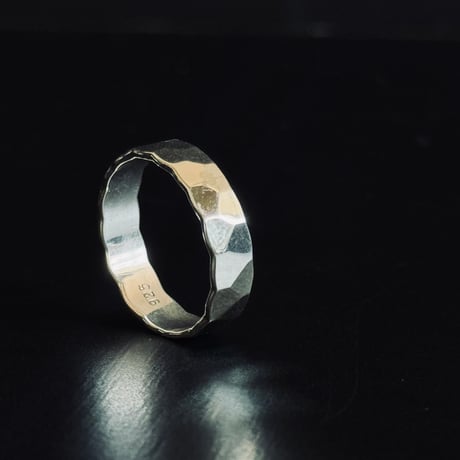 【more price down】factory sample silver 925 hammer finish ring 16号