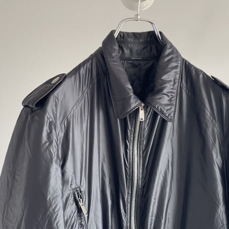 gucci nylon × leather jacket 44