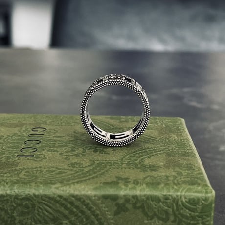新品 gucci interlocking silver ring 21号