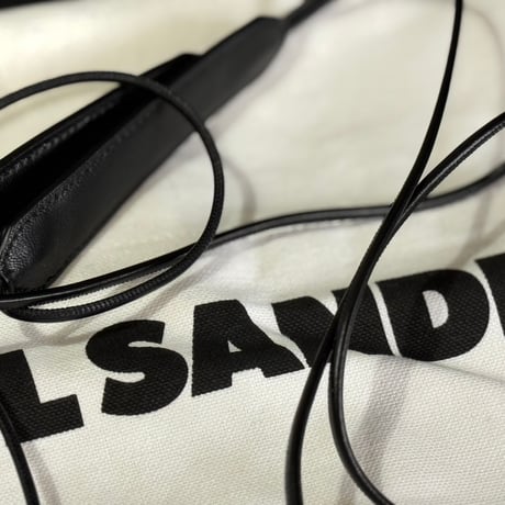 新品 jilsander drawstrings leather logo shoulder bag
