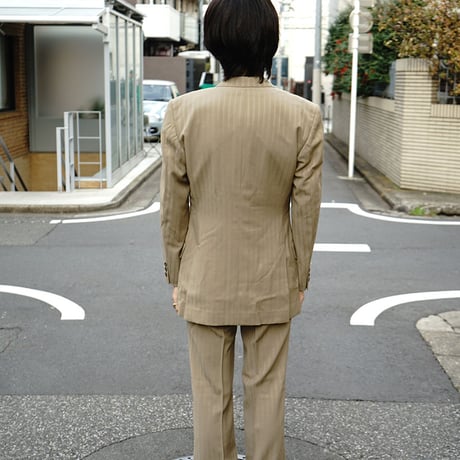 vintage  three‐piece  stripe set up suit