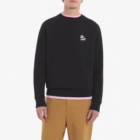 新品 maison kitsune 2023ss fox sweat black