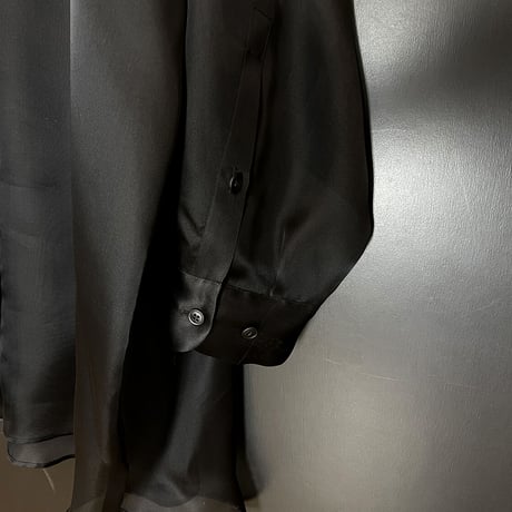 新品 maison margiela over size silk long shirt