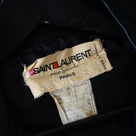 Yves Saint Laurent rive gauche ”初期" fake leather coat black