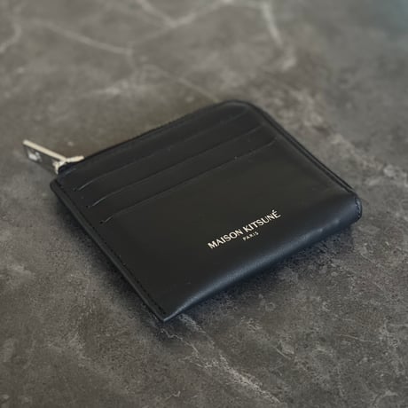 新品 maison kitsune 2023aw leather logo wallet