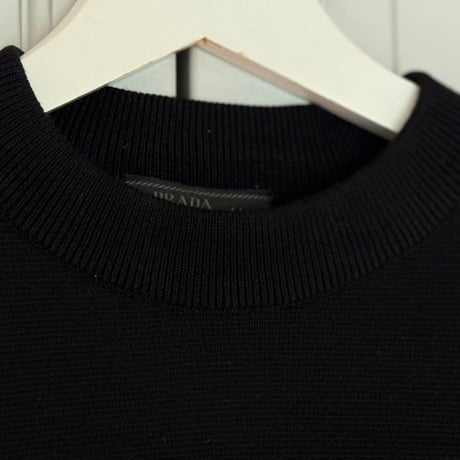 prada nylon mesh layered logo sweat