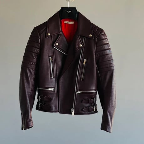 celine leather jacket