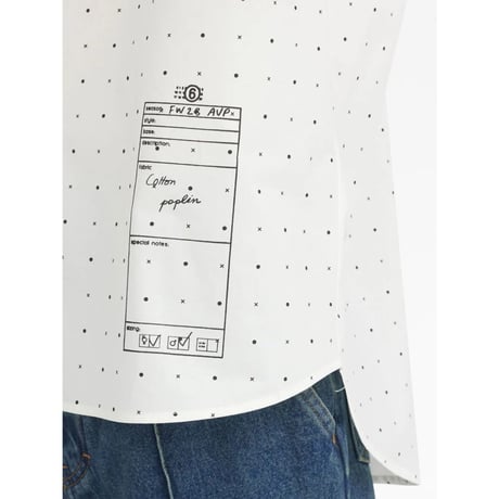 新品 mm6 2023aw logo motif over size shirt