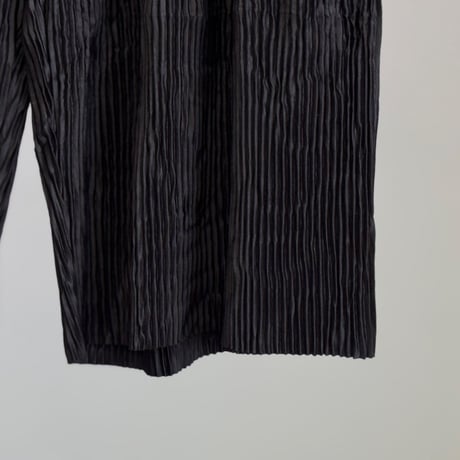 factory sample pleats wide half pants black