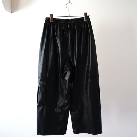 NHUDUONG fake leather eazy pants