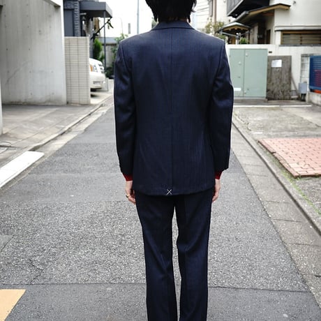 80-90s vintage dead stock stripe set up suit