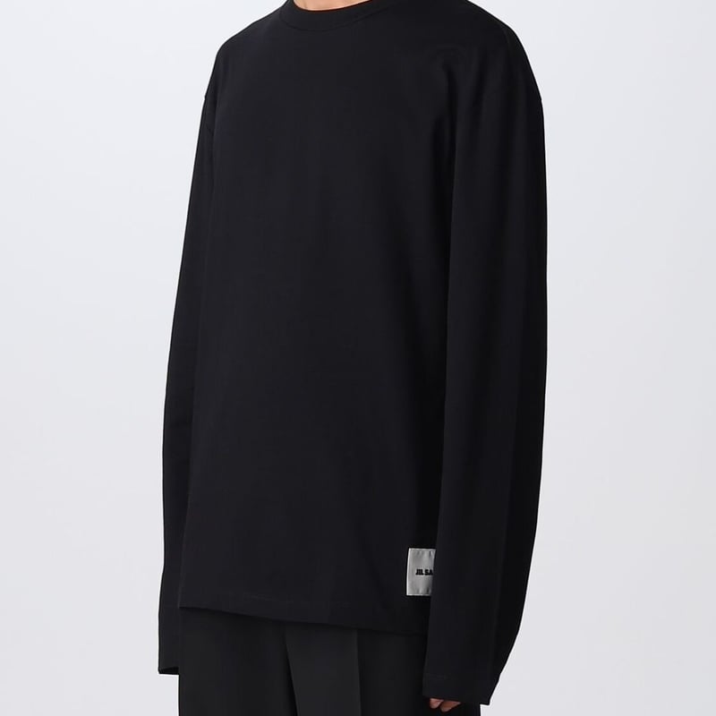 新品 jilsander + 2023aw logo tops black | requality