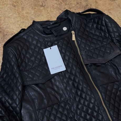 新品 trussardi 2021aw leather jacket