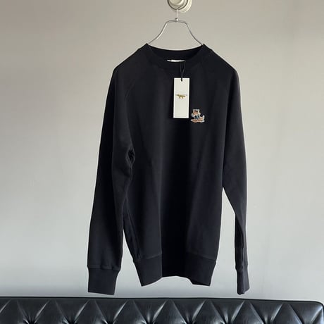 新品 maison kitsune 2023ss fox sweat black
