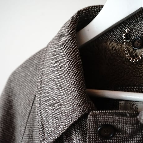 vintage boa tweed check coat
