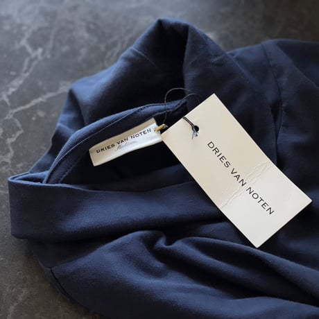 新品 driesvannoten 2023 turtleneck navy blue S