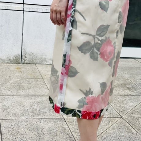 新品 maison margiela 2018ss "白タグ" silk organdy dress beige 36