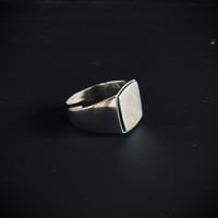 factory sample silver 925 square signet ring