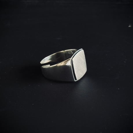 【price down】factory sample silver 925 square signet ring