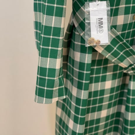 新品 mm6 maison margiela 2020 pre spring check trench coat 42