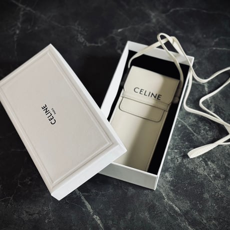 新品 celine leather shoulder pouch