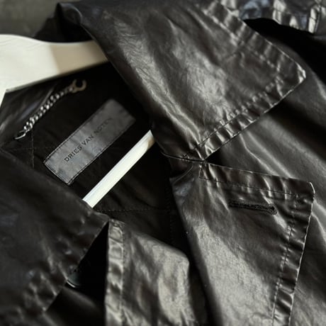 driesvannoten 2021aw pic leather double coat