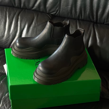 新品 bottega veneta leather boots black 43