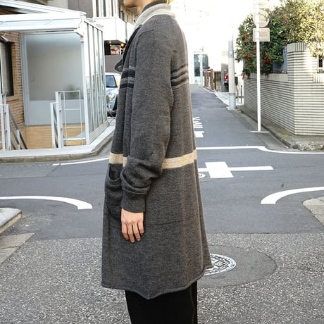 sacai knit coat