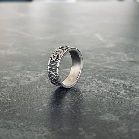 gucci interlocking logo silver ring 19号