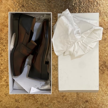 新品 maison margiela 2020aw tabi leather loafer 43