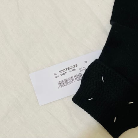 新品 maison mrgiela 2020aw "tabi" knit gloves black