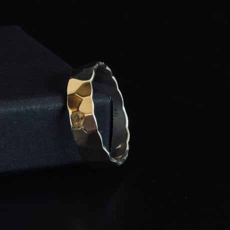 【more price down】factory sample silver 925 hammer finish ring 16号
