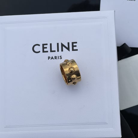 新品 2021aw celine triomphe gold ring