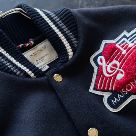 maison kitsune leather jacket