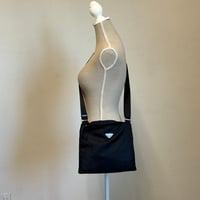 prada nylon logo shoulder bag black B