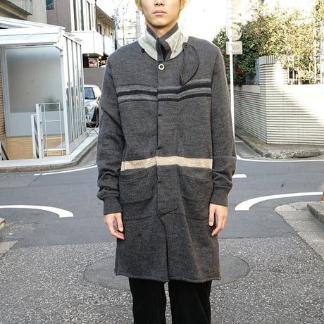 sacai knit coat