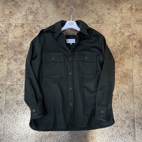 新品 maison margiela ”白タグ” 2022ss over size green jacket