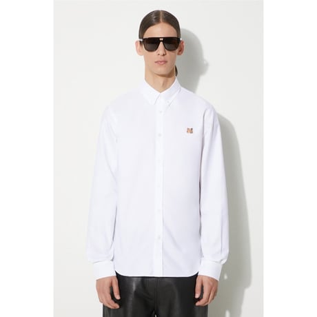 新品 maison kitsune 2024ss fox shirt white 39