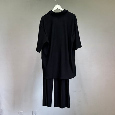 factory sample pleats shirt + pants black