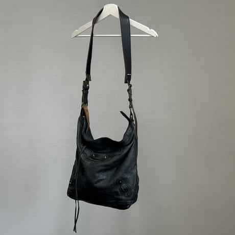 balenciaga leather shoulder bag “A”