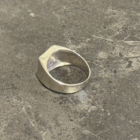 atelier sample sterling silver 925 signet ring "square” 14号
