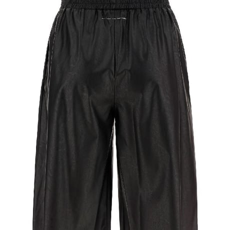 新品 mm6 maison margiela 2021ss fake leather eazy pants S