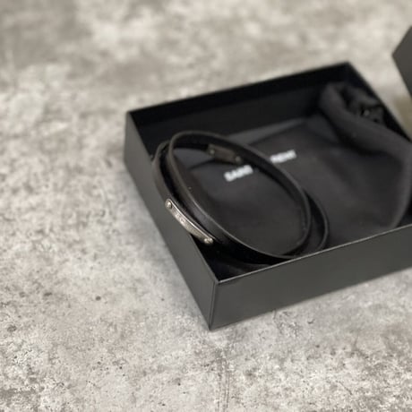 新品 saintlaurent 2022ss leather bracelet