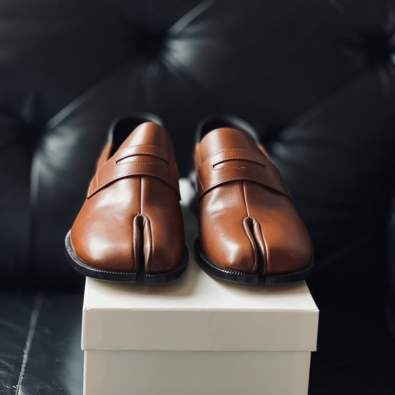 新品 maison margiela 2021ss tabi leather loafer 4
