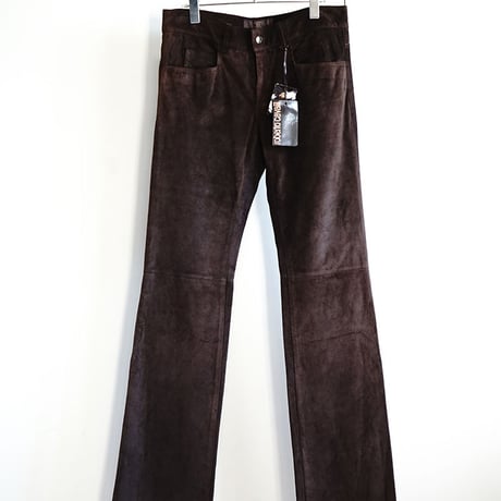 新品 roberto cavalli leather pants