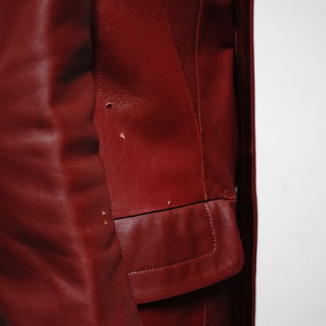 LOEWE leather harf coat